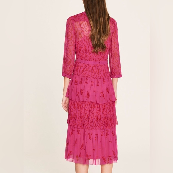 NWT Ba&sh Morris Dress in Fuschia - Large - Picture 3 of 7